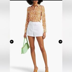 Alice & Olivia Mara Crepe Shorts